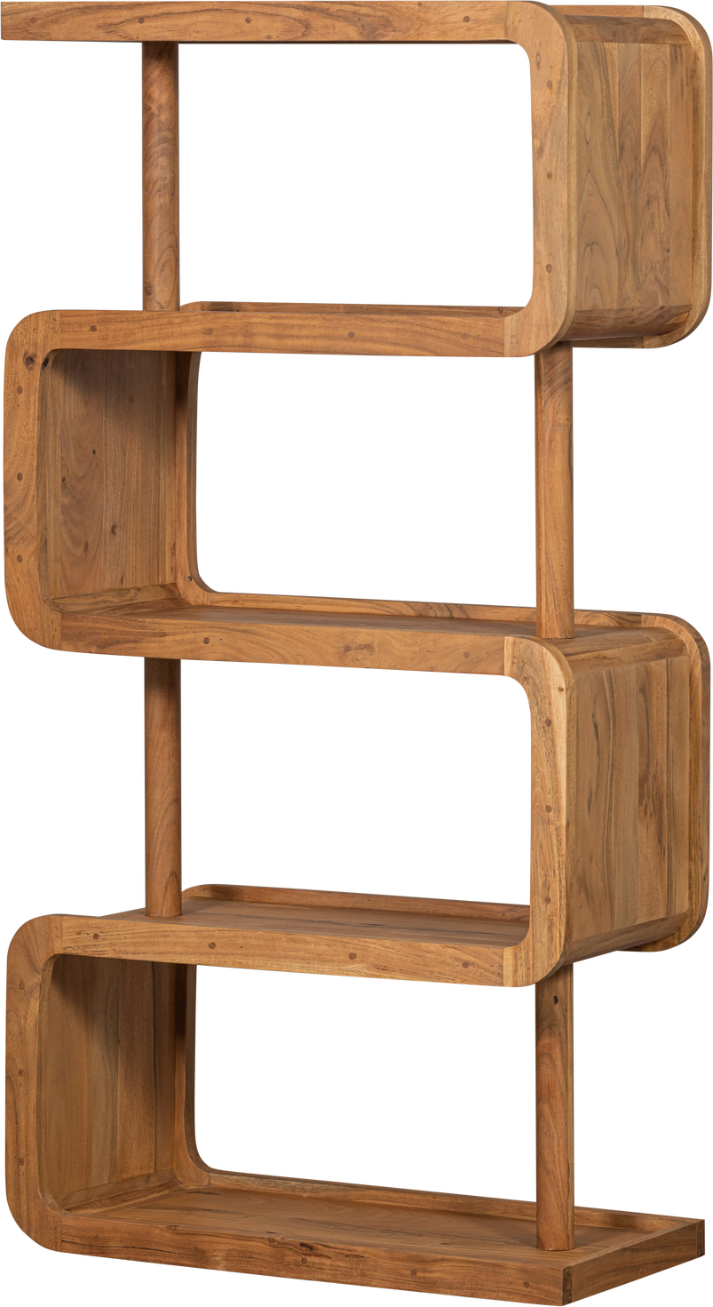 Vægreol Woood Collection  Behandlet Akacietræ Natur  Vægskab Reol  H160xb82xd40