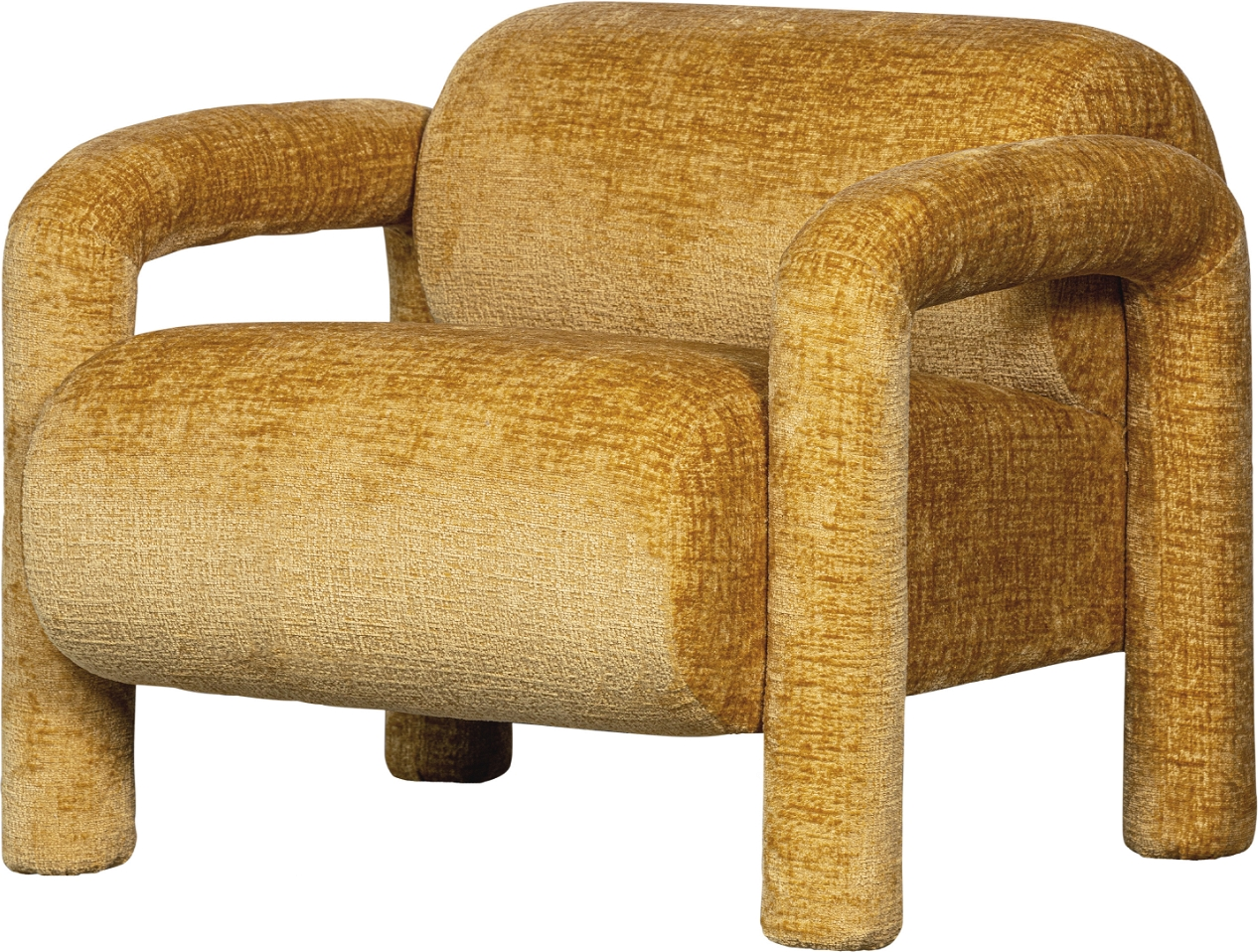 Lenny Loungestol i Gylden Gul – Eksklusiv Designperle
