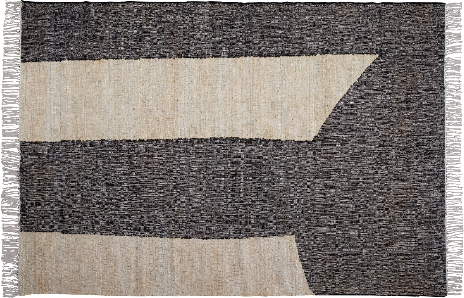 Gulvtæppe Woood Exclusive Lias   Jute Bomuld 200x300   Natur Sort