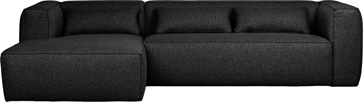 Elegant Venstrevendt Hjørnesofa i Sort – Must-Have til Stuen