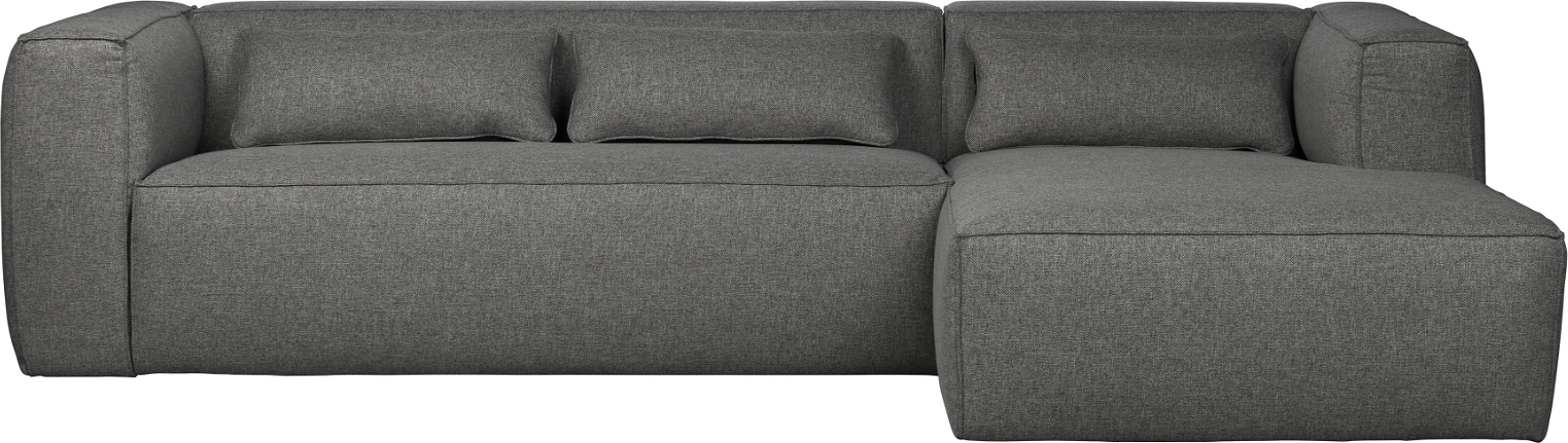 Højrevendt Hjørnesofa Woood Exclusive Bean i Grå Stof
