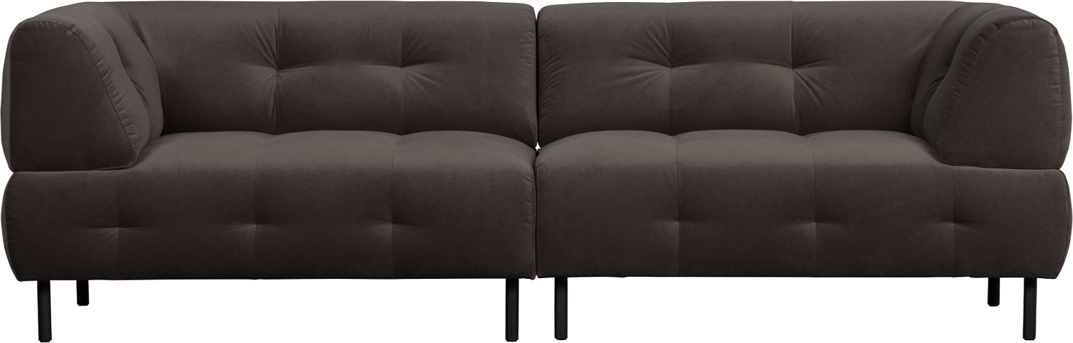 Elegant 4-personers Sofa i Grå Vasket Fløjl fra Woood