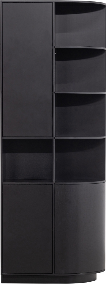 Elegant Finca Left Highboard i Sort Fyrretræ - Kvalitet og Stil