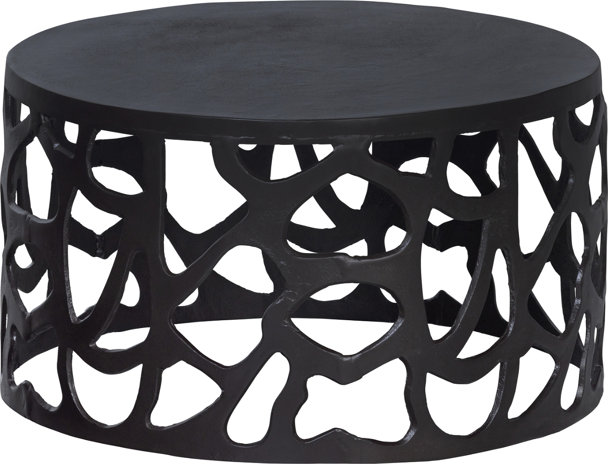 Jasper Sofabord i Mat Sort Aluminium – Elegant Design
