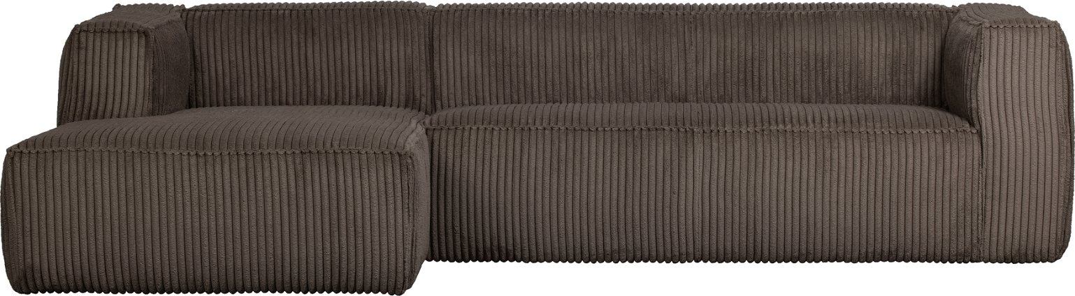 Bean Venstrevendt Hjørnesofa i Brun Fløjl – Elegant Komfort