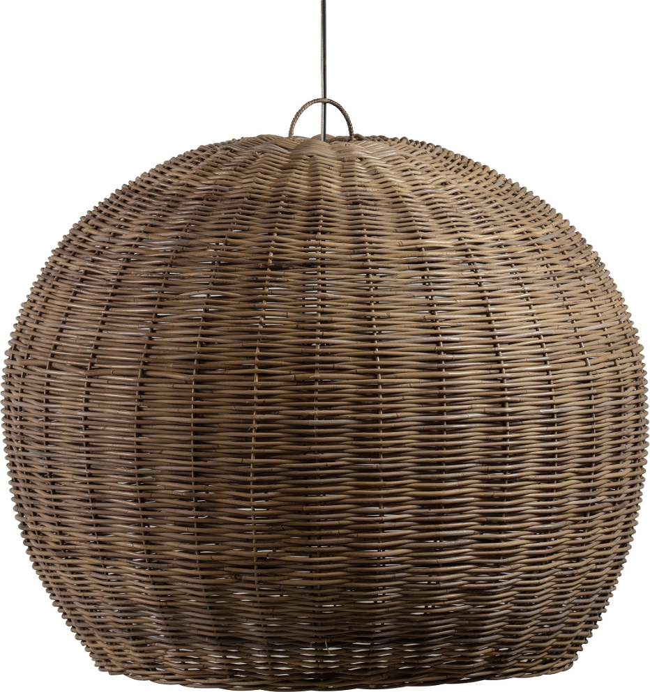 Justerbar Pendelampe Mooze i Naturlig Rattan - Stilfuld Belysning