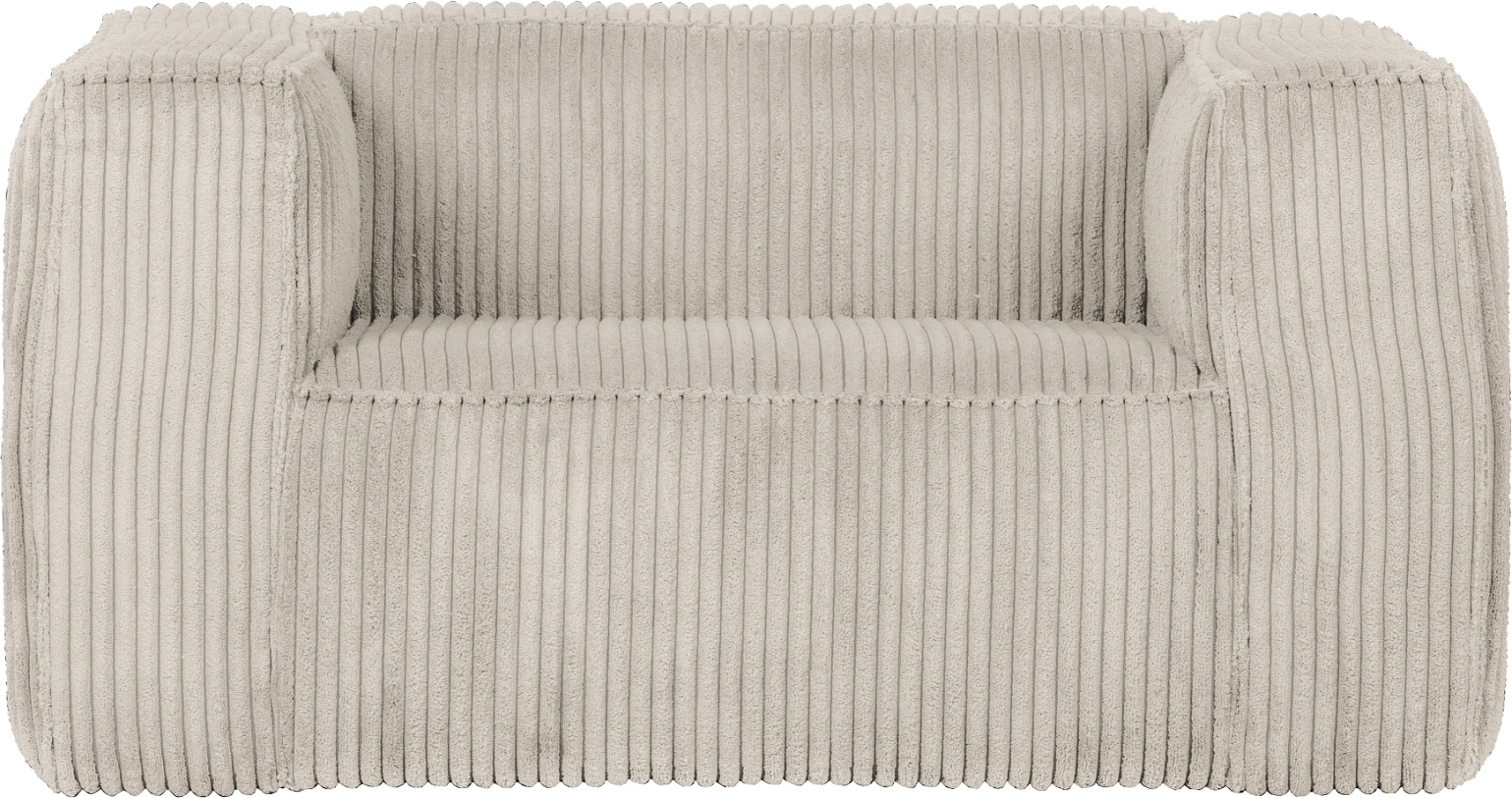Bean Loungestol i Naturfarve med Ribbet Stof - Stil & Komfort