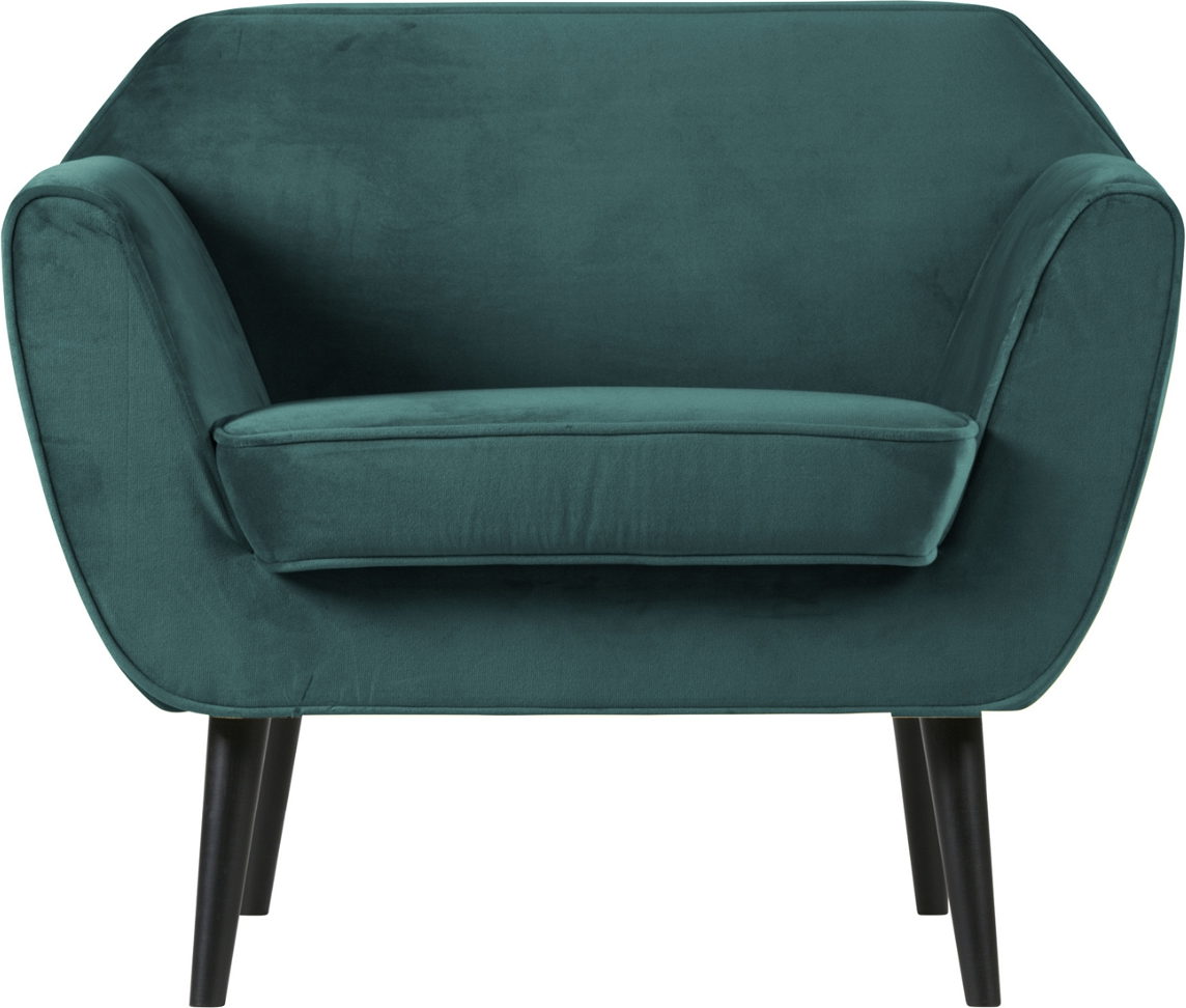 Moderne Rocco Loungestol i Grøn Fløjl - Eksklusiv Design