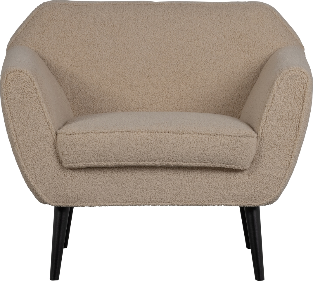 Loungestol Woood Rocco Teddystof Sandfarvet H75ã B92ã D81
