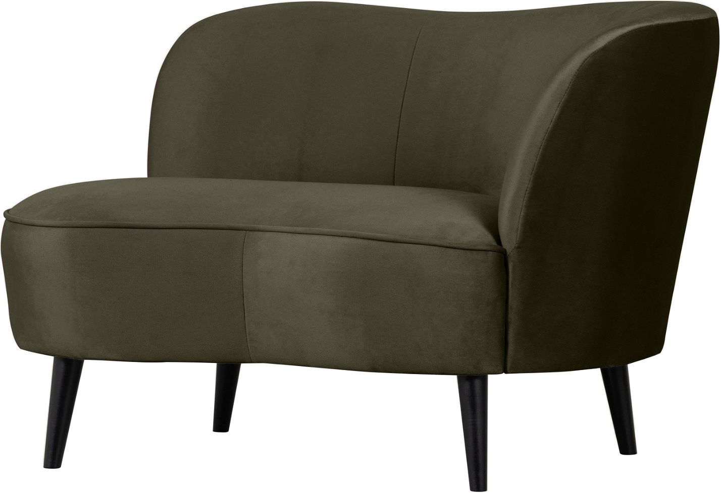 Elegant Mørkegrøn Loungesofa Woood Sara Right