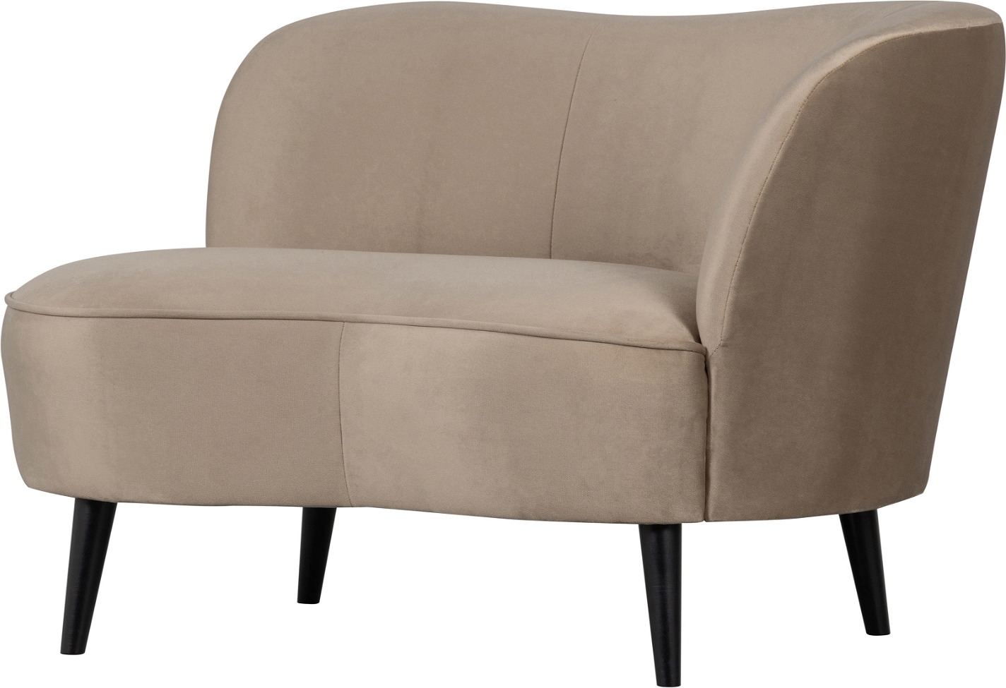Loungesofa Woood Sara Right - Beige, Komfortabel Elegance