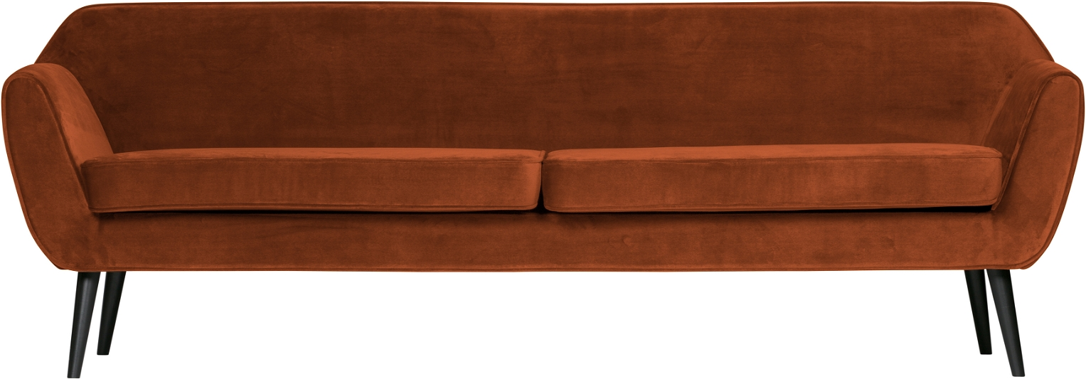 4-personers Loungesofa Woood Rocco i Orange Fløjl