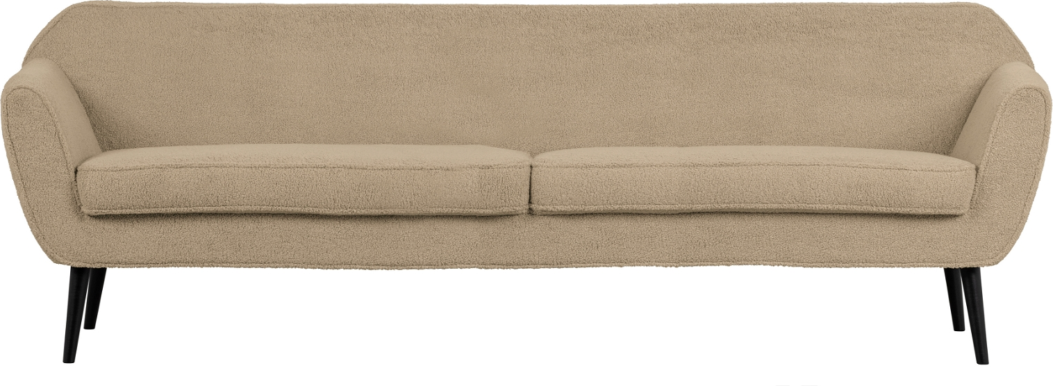 Loungesofa Woood Rocco i Sandfarvet Teddystof - Elegance