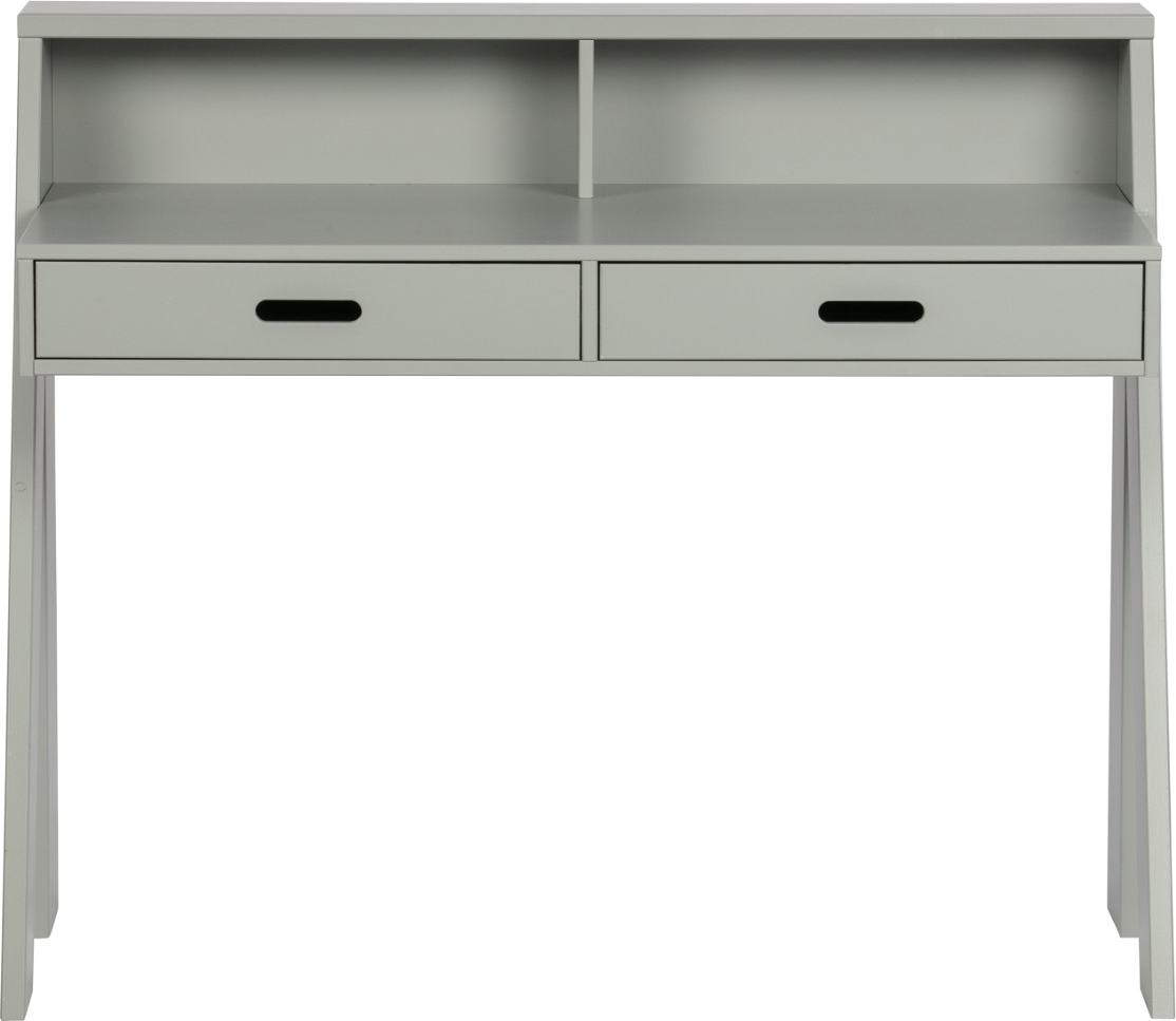Skrivebord Woood Connect   Fsc-certificeret Fyrretræ  Betongrå 112x55x93   Med   Skuffer