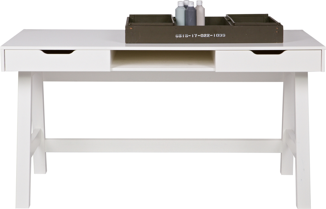 Elegant Hvidt Skrivebord i Fyrretræ fra Woood