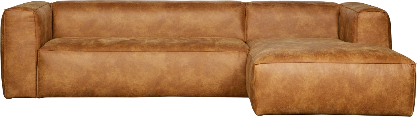 Bean Hjørnesofa Højrevendt – Lysebrun Lædertilbud!
