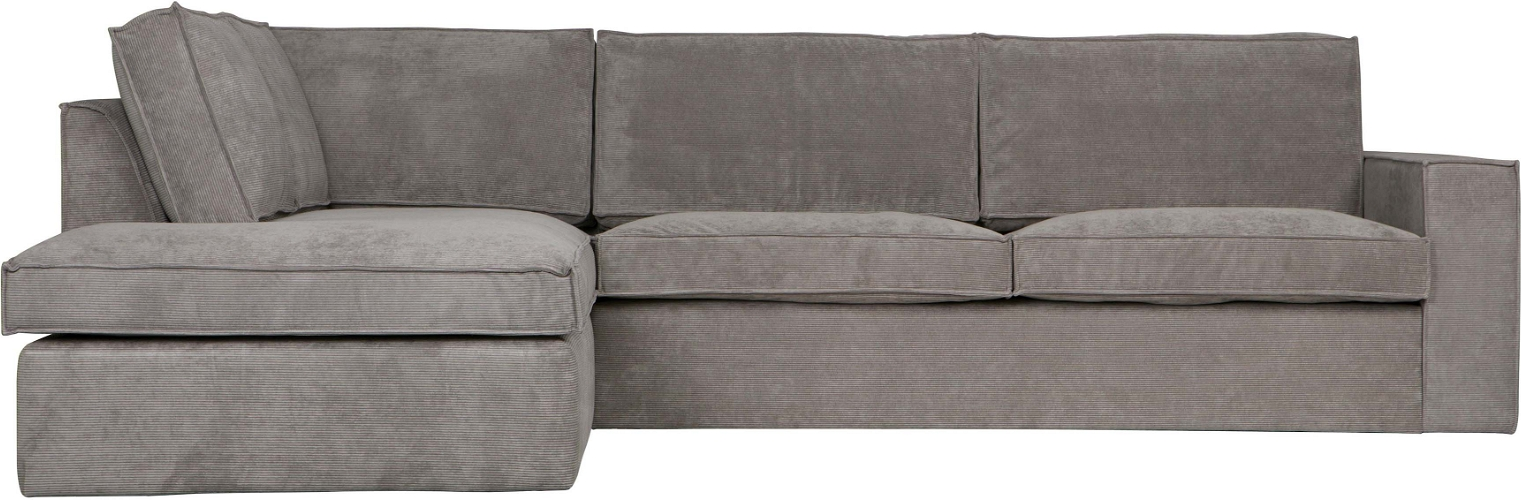 Hjørnesofa Venstrevendt Woood Thomas Ribstofssofa Grå B283ã D197