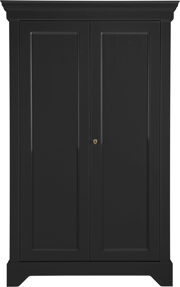 Isabel  Skab  Sort  H191x47x118    Fyrretræ