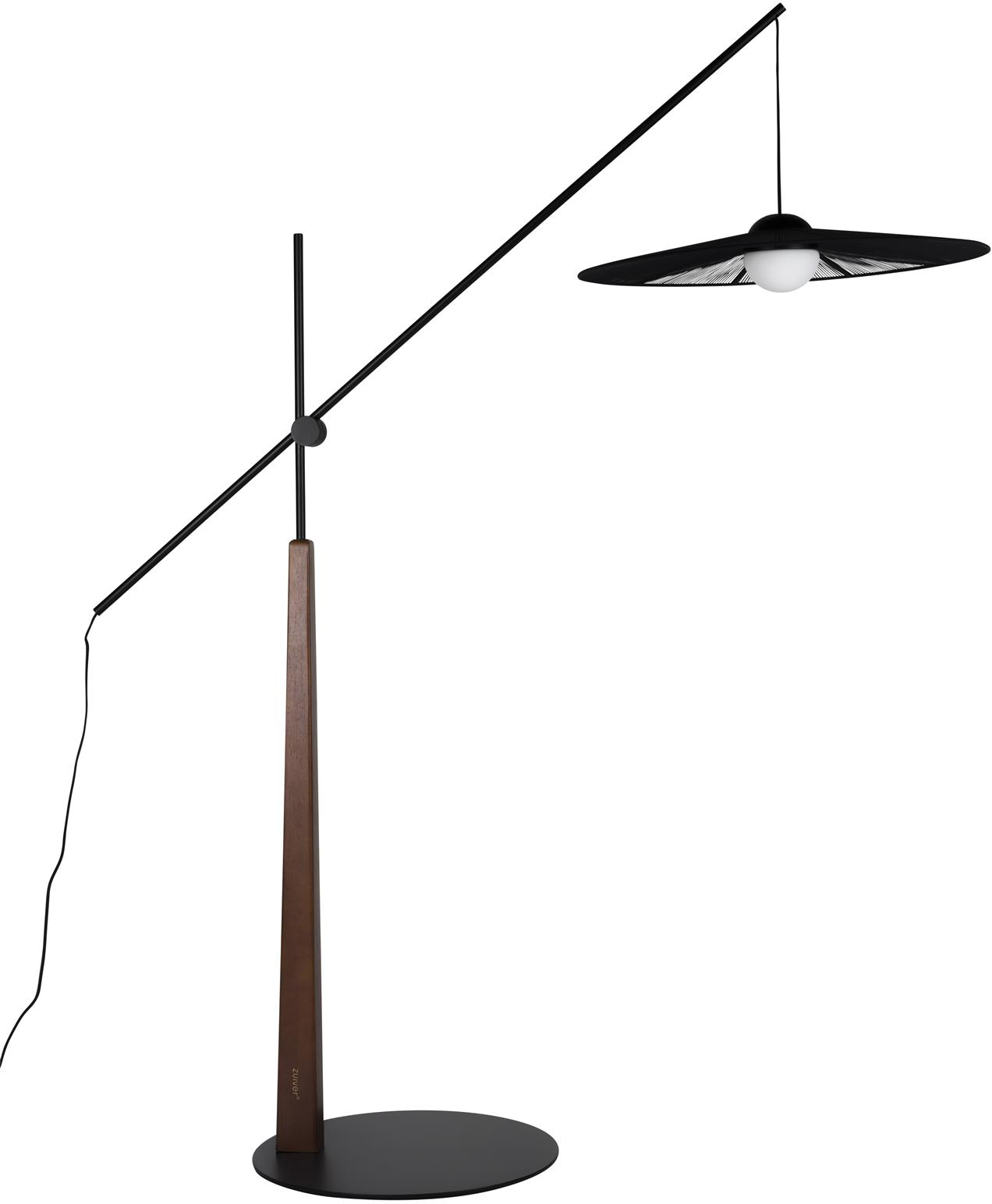 Gulvlampe Zuiver Belle Antracit Vipbar Højdejusterbar Jernlampe H200