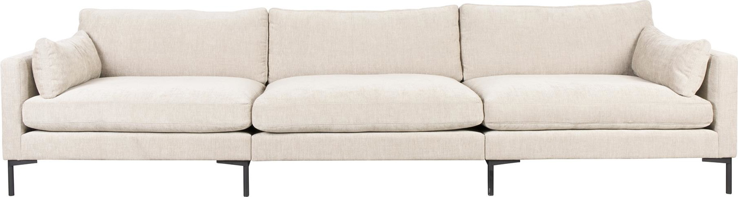 -personers Sofa Zuiver Summer Perlemor Stof Med -skum Stålramme H82 D101 B335