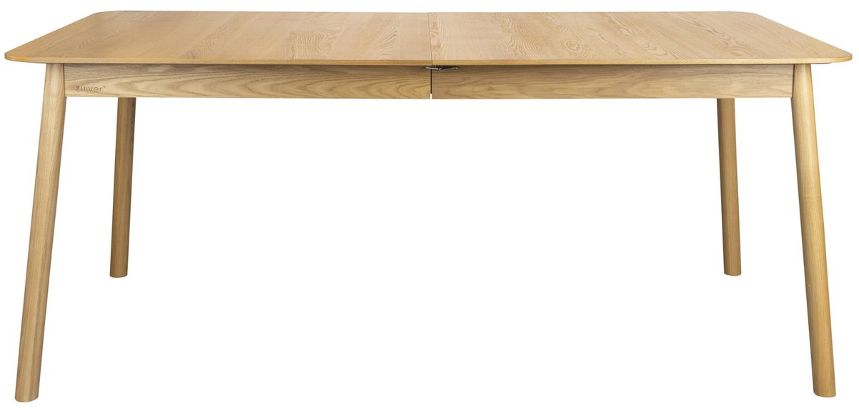 Spisebord Med Udtræk Zuiver Glimps 180x90   Natur Egefinér   Asketræsben