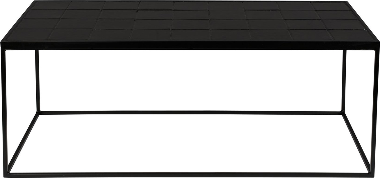 Sofabord Zuiver Glazed Loungebord Antracit Keramisk Bordplade Jernstel 93x42 5x35