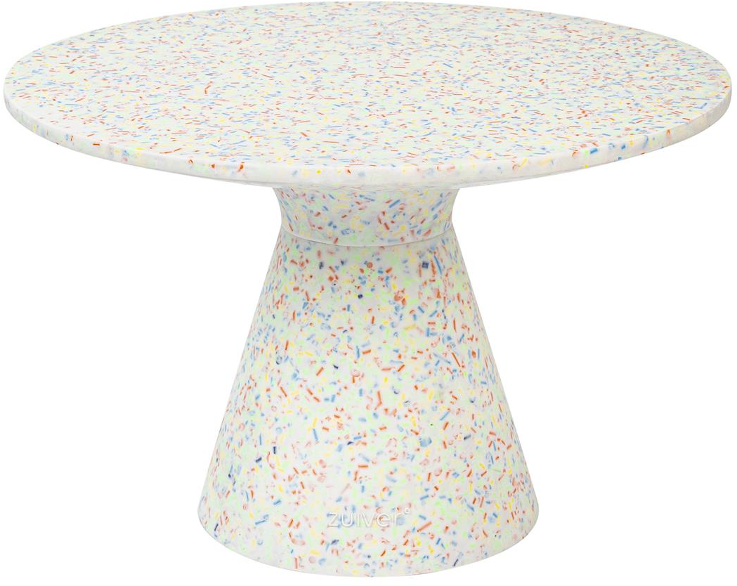 Sofabord   Loungebord Zuiver Victoria Multifarvet Terrazzo ø50   H32   Offwhite Indendørs Udendørs