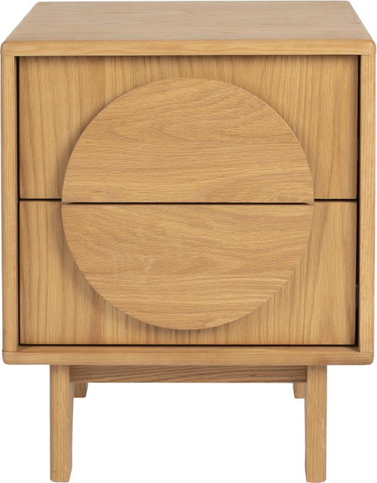 Sidebord   Småbord Zuiver Groove   Massivt Egetræ  Mørk Sand H55ã B40ã L45