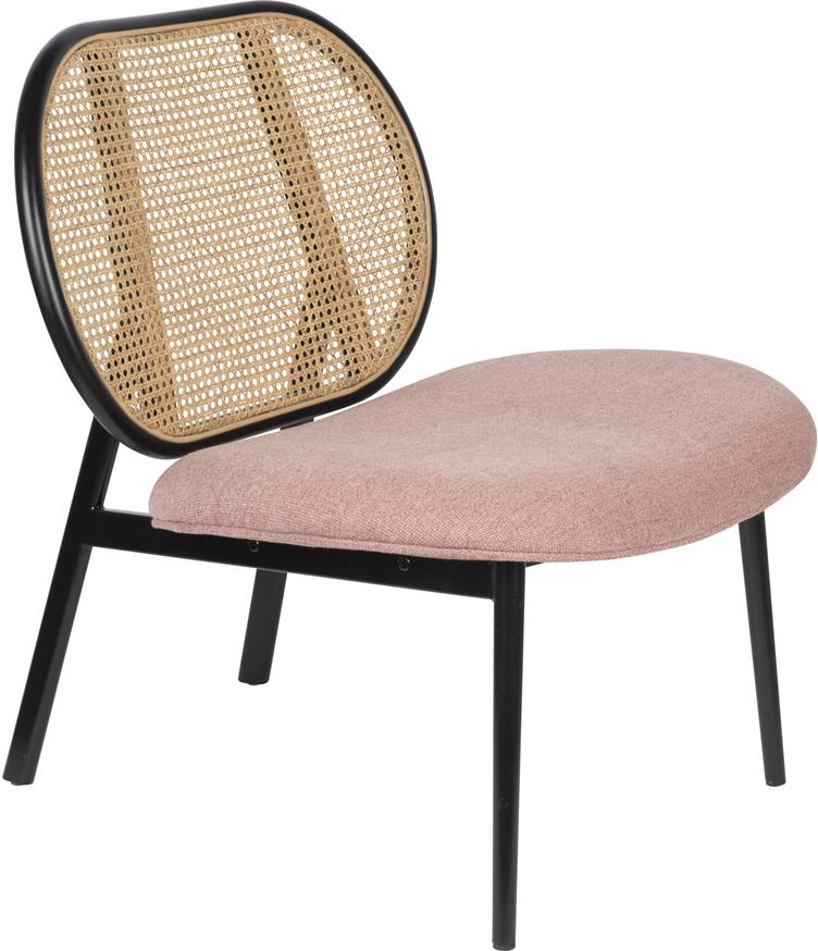 Loungestol Zuiver Spike   Grå Pink Polyesterstof Med Stålbase 84   79   70