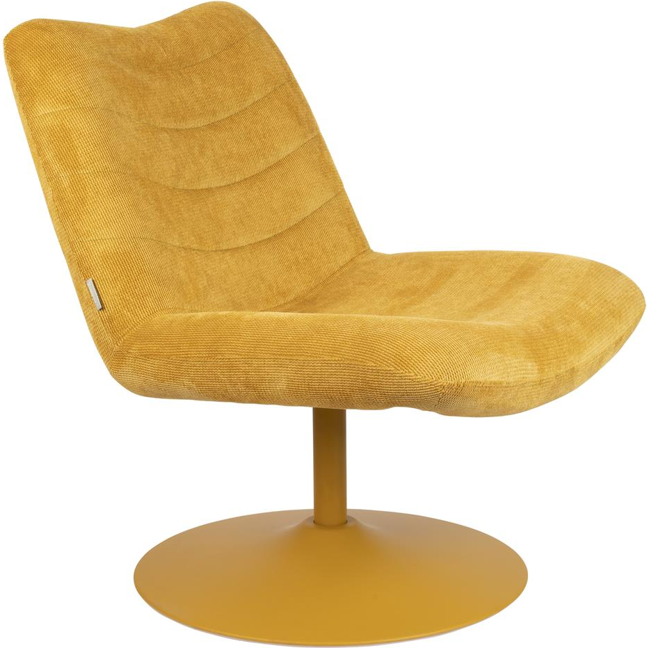Loungestol Zuiver Bubba   Karamel Stof Med Drejefunktion H85xb67xl81