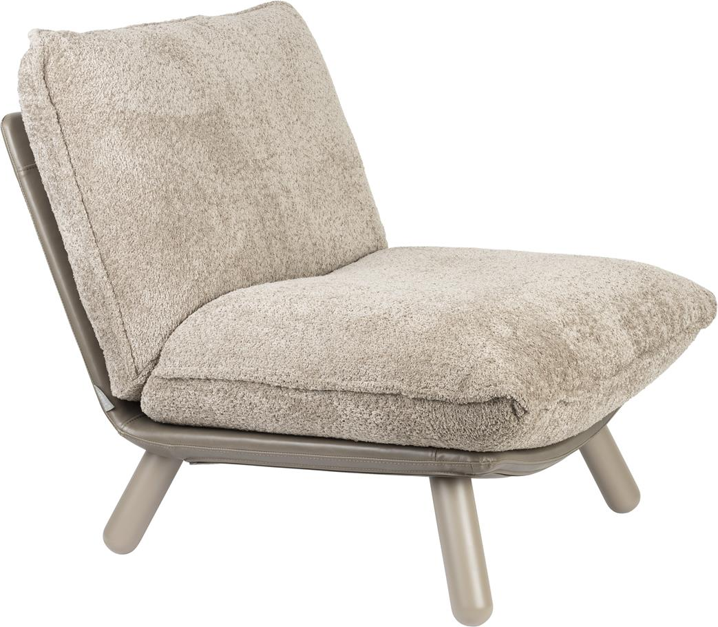 Moderne Zuiver Lazy Loungestol i Lysgrå - Skandinavisk Design
