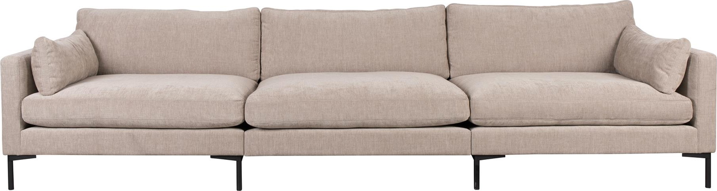 -personers Sofa Zuiver Summer Stenlysgrå Stof H82 B335 D101