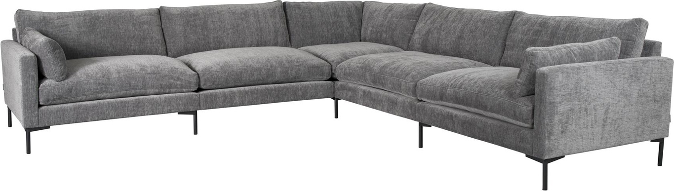 Hjørnesofa -personers Zuiver Summer Mørkegrå Stof 318 Bred