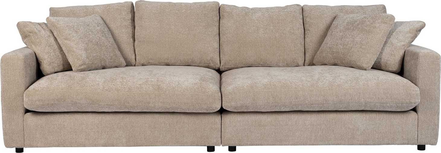 -personers Sofa Zuiver Sense Stengrå Stof 266x113x85 -skum Slidstærk