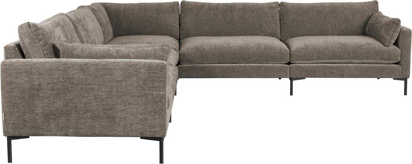 -personers Hjørnesofa Zuiver Summer Mørkegrå Stof L318xb318xh82
