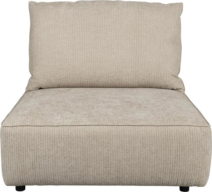 -personers Sofa Loungestol Zuiver Element Hunter Stenlysgrå Stof