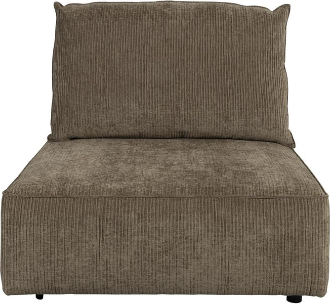 -personers Sofa Zuiver Element Hunter   Gråbrun Ribbet Stof H87xb99xl100