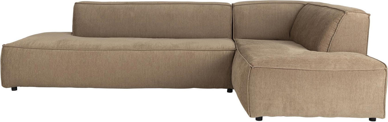Hjørnesofa Zuiver Fat Freddy Højrevendt Brungrå Stof 188x308