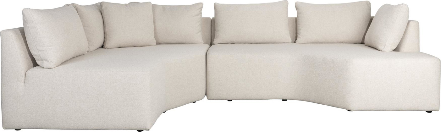 -sofa Zuiver Prosper Venstrevendt Lysegrå Polyester B355   L126   H79