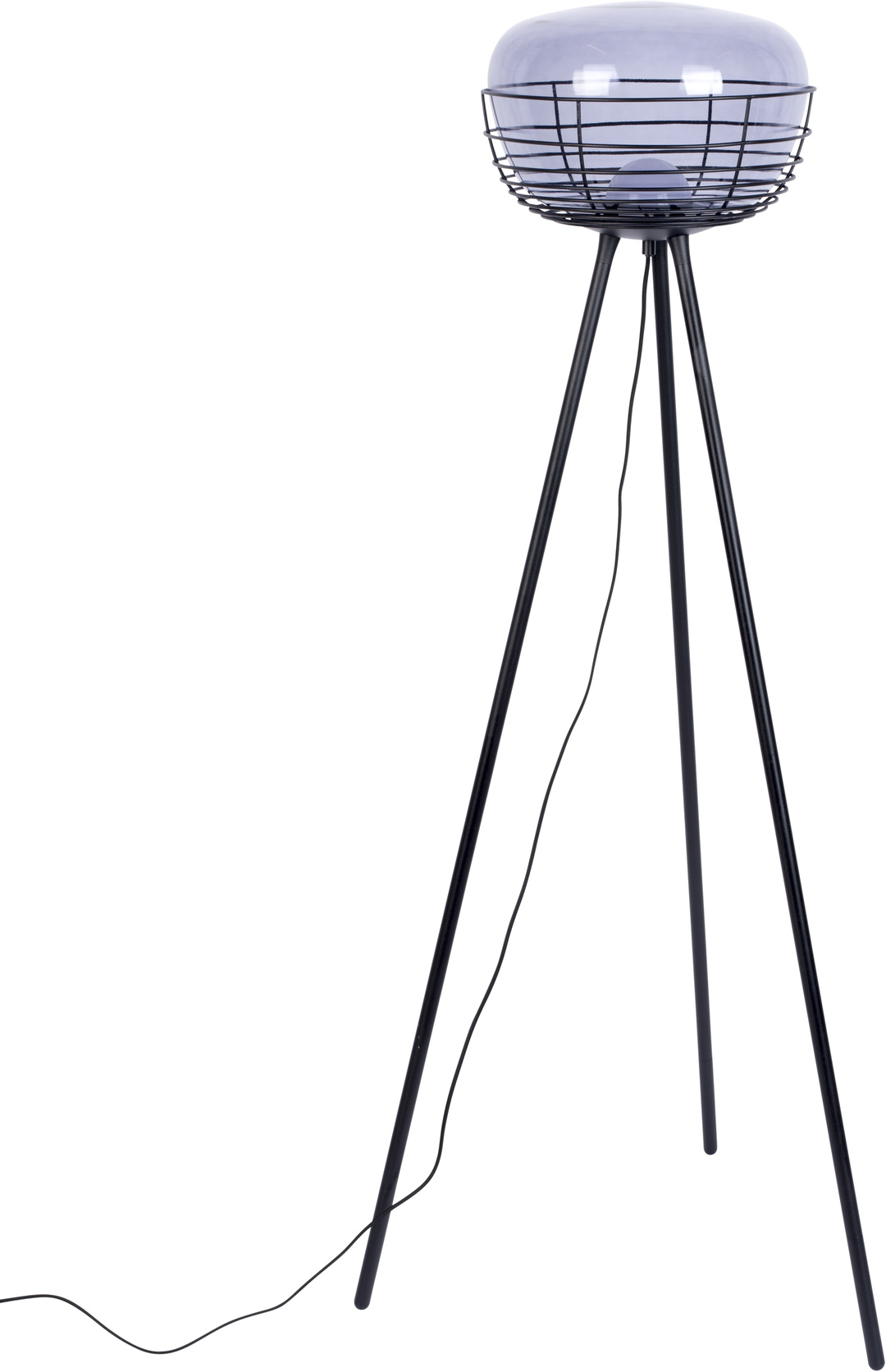 Gulvlampe Zuiver Smokey Led Kold Lysgrå Glas ø35 H145 Med Indbygget Dimmer