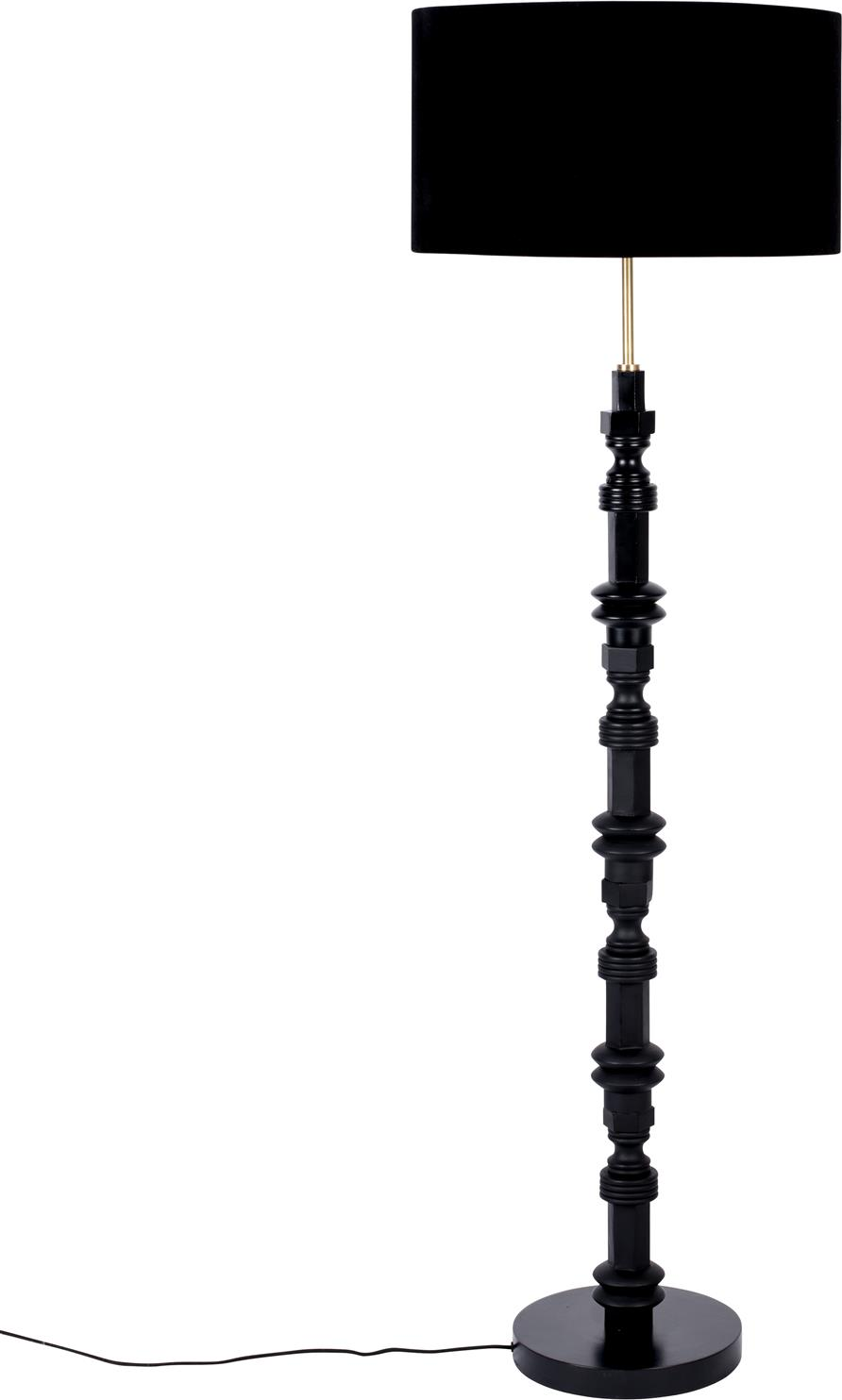 Gulvlampe Zuiver Totem Indendørs Designlampe ø46 H148 Sort Aluminium Polyester Lampeskærm