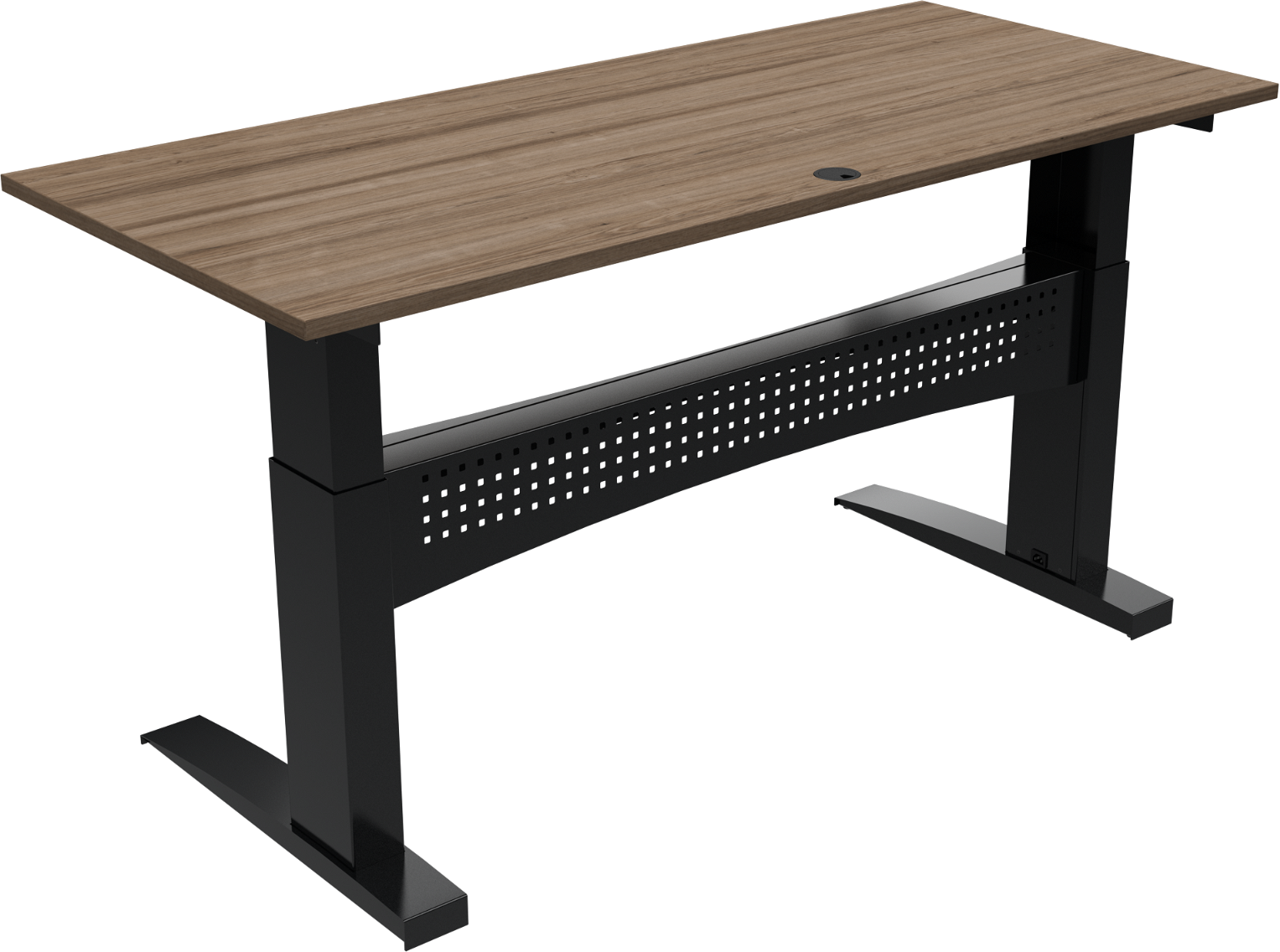 Hæve-sænkebord Zennord Flexdesk 180x80 cm – Mørk Valnød