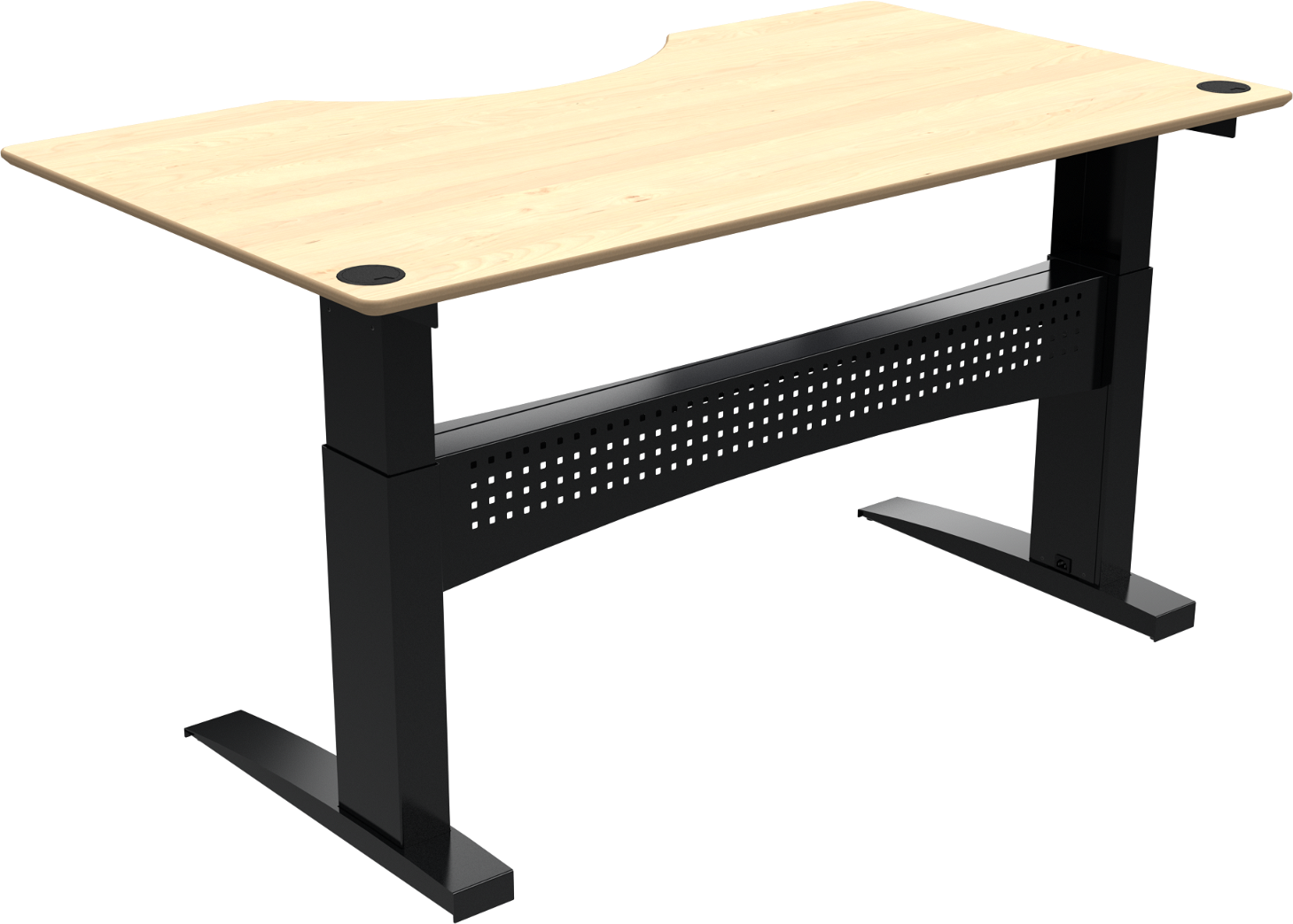 Hæve-Sænkebord Zennord Flexdesk i Ahorn – Natur Sort
