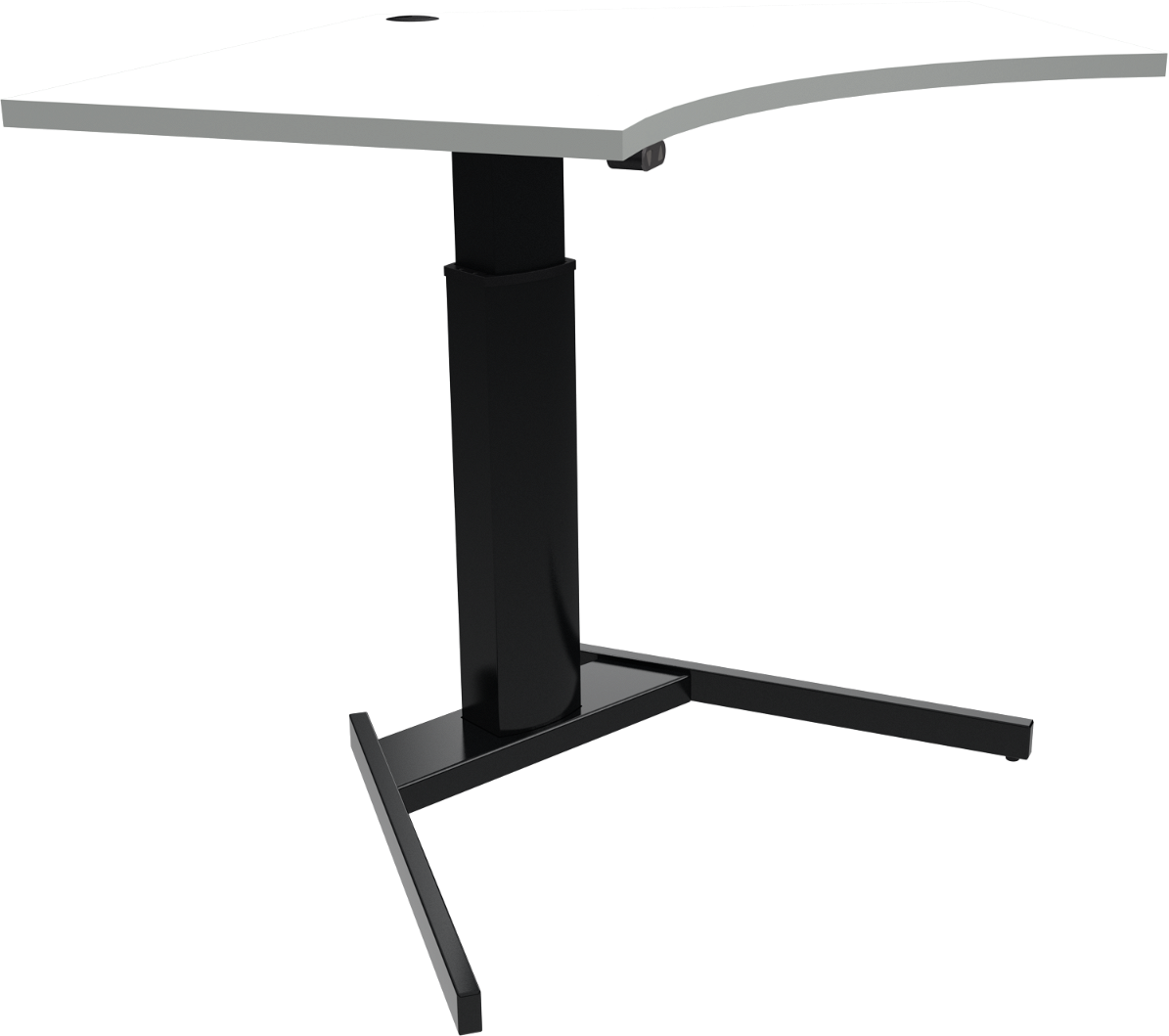 Hæve-sænkebord Zennord Optiheight – Justerbart i Hvid/Sort