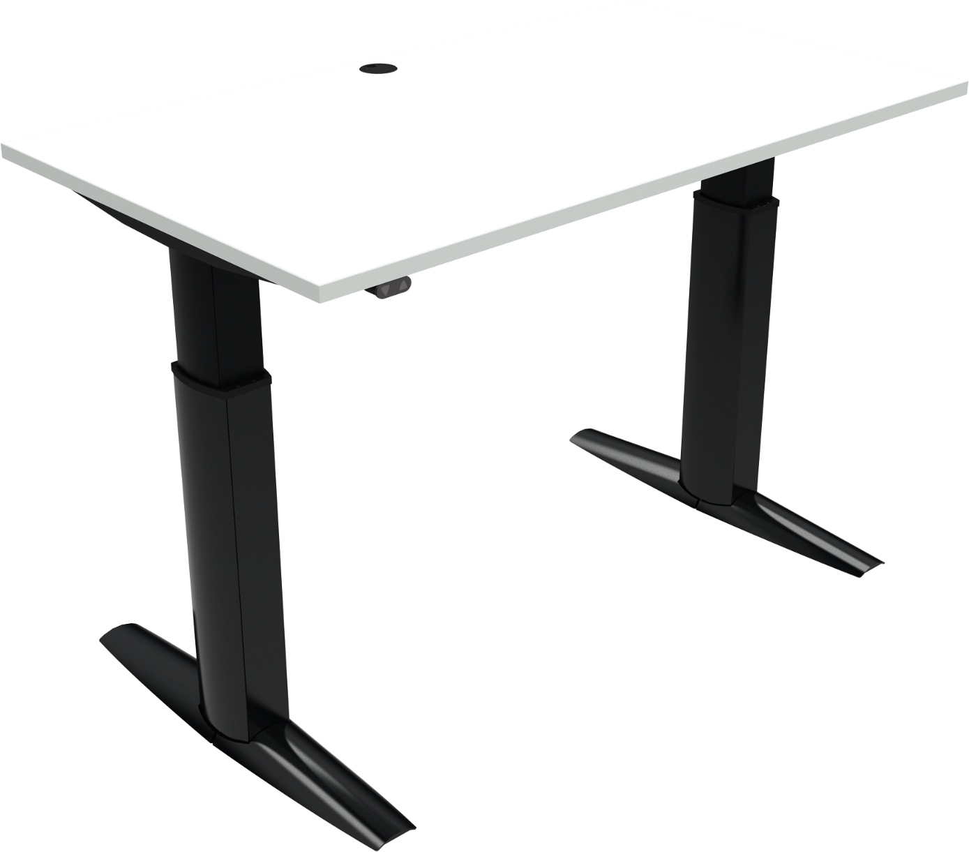 Hæve-sænkebord Zennord ElevateLine - Hvid/Sort 140x80 cm