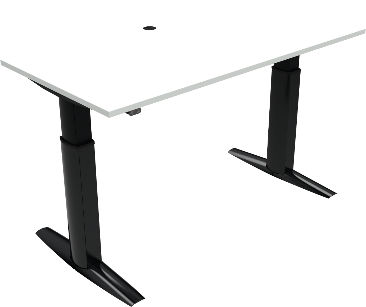 Hæve-Sænkebord Zennord ElevateLine 160x80 Hvid/Sort