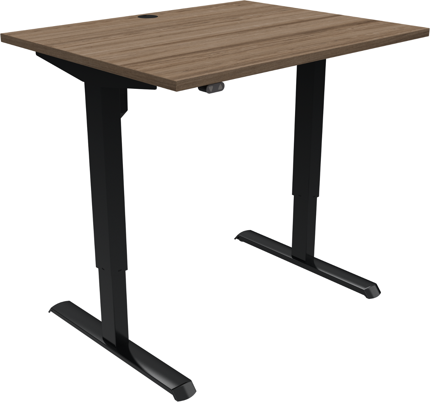 -bens Hæve- Sænkebord Zennord Adaptdesk Mørk Natur Sort Valnød 80x100   H68-118