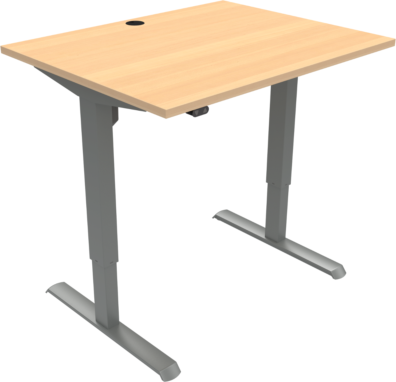 Hæve-Sænkebord Zennord AdaptDesk - Natur Bøg & Sølv