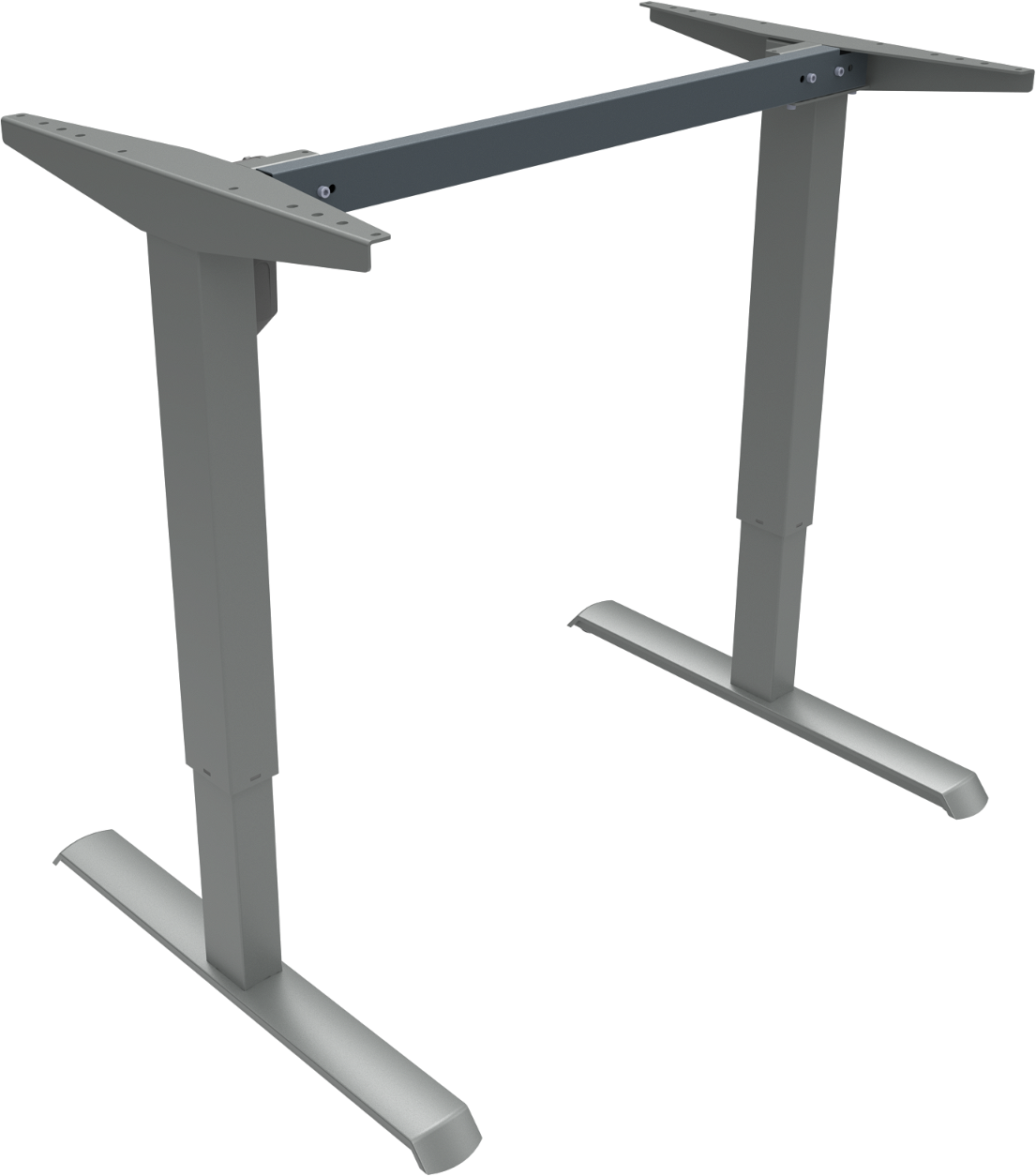 Zennord Justerbart Hæve-/Sænkebordstel i Sølv - Ergonomisk Løsning