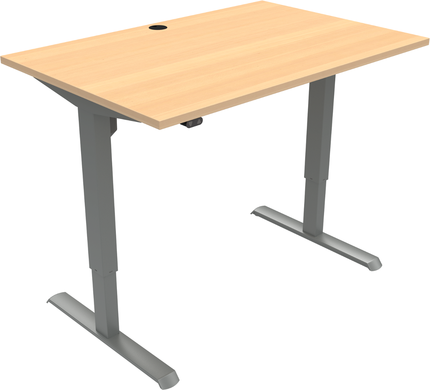 -bens Hæve- Sænkebord Zennord Adaptdesk Justerbar Højde 68-118   Natur Sølv